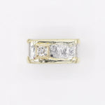 14K Gold & Crystalline Silver Diamond Ring - 30582-Shelli Kahl-Renee Taylor Gallery