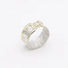 14K Gold & Crystalline Silver Diamond Ring - 30583-Shelli Kahl-Renee Taylor Gallery