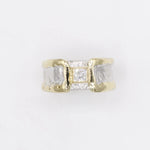 14K Gold & Crystalline Silver Diamond Ring - 30583-Shelli Kahl-Renee Taylor Gallery