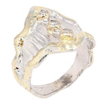 14K Gold & Crystalline Silver Diamond Ring - 30590-Shelli Kahl-Renee Taylor Gallery