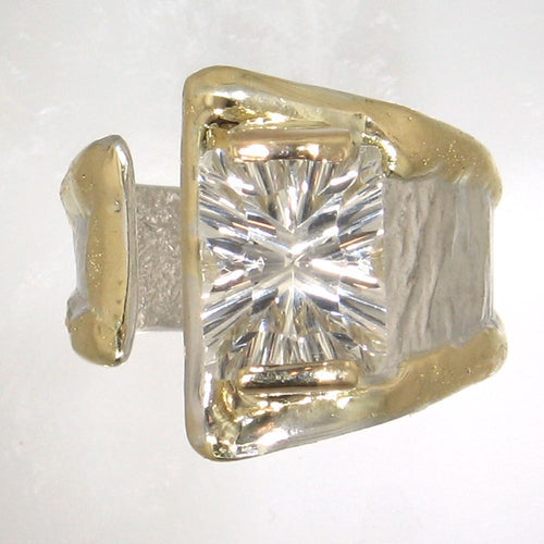 14K Gold & Crystalline Silver White Topaz Ring - 30822-Shelli Kahl-Renee Taylor Gallery