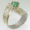 14K Gold & Crystalline Silver Rainforest Green Topaz Ring - 30828-Shelli Kahl-Renee Taylor Gallery