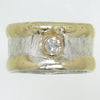 14K Gold & Crystalline Silver Diamond Ring - 30842-Shelli Kahl-Renee Taylor Gallery