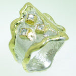 14K Gold & Crystalline Silver Diamond Ring - 30848-Shelli Kahl-Renee Taylor Gallery