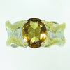 14K Gold & Crystalline Silver Cognac Quartz Ring - 30849-Shelli Kahl-Renee Taylor Gallery