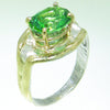 14K Gold & Crystalline Silver Rainforest Green Topaz Ring - 31092-Shelli Kahl-Renee Taylor Gallery