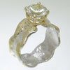 14K Gold & Crystalline Silver Prasiolite Ring - 31097-Shelli Kahl-Renee Taylor Gallery