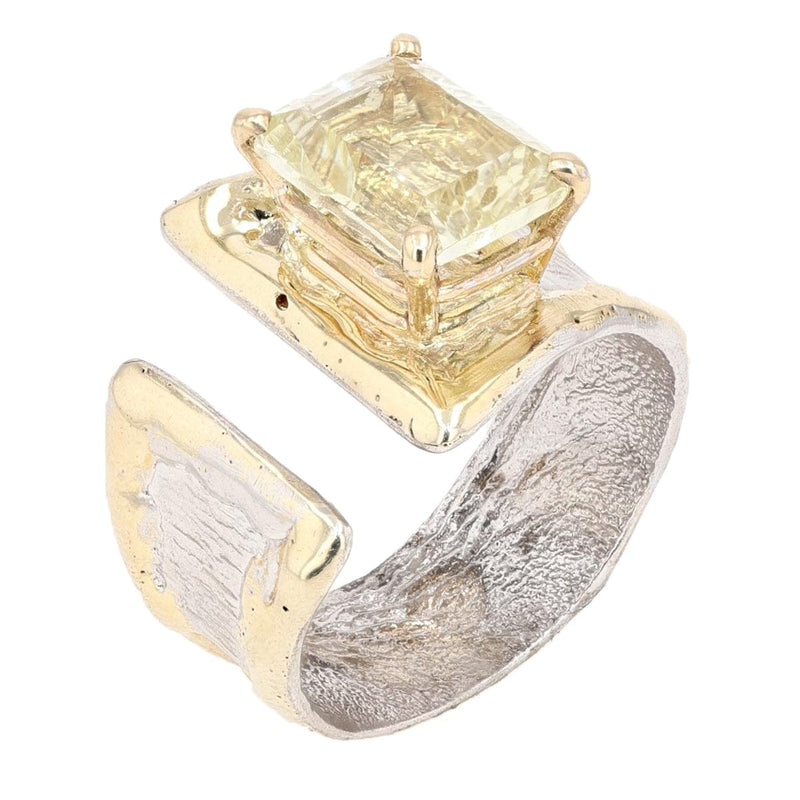14K Gold & Crystalline Silver Margarita Quartz Ring - 31102-Shelli Kahl-Renee Taylor Gallery