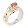 14K Gold & Crystalline Silver Pink Tourmaline Ring - 31932-Shelli Kahl-Renee Taylor Gallery