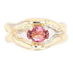 14K Gold & Crystalline Silver Pink Tourmaline Ring - 31932-Shelli Kahl-Renee Taylor Gallery