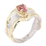 14K Gold & Crystalline Silver Pink Tourmaline Ring - 31933-Shelli Kahl-Renee Taylor Gallery
