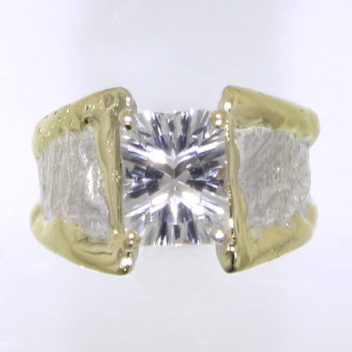 14K Gold & Crystalline Silver White Topaz Ring - 31953-Shelli Kahl-Renee Taylor Gallery