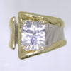 14K Gold & Crystalline Silver White Topaz Ring - 31954-Fusion Designs-Renee Taylor Gallery