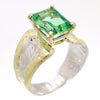 14K Gold & Crystalline Silver Rainforest Green Topaz Ring - 31969-Shelli Kahl-Renee Taylor Gallery