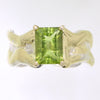 14K Gold & Crystalline Silver Peridot Ring - 31978-Shelli Kahl-Renee Taylor Gallery