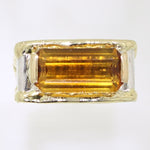 14K Gold & Crystalline Silver Citrine Ring - 31981-Shelli Kahl-Renee Taylor Gallery
