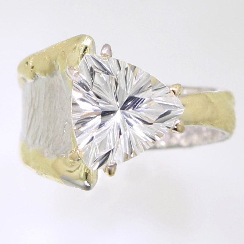 14K Gold & Crystalline Silver White Topaz Ring - 31986-Shelli Kahl-Renee Taylor Gallery