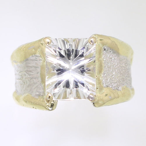 14K Gold & Crystalline Silver White Topaz Ring - 31987-Shelli Kahl-Renee Taylor Gallery