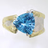 14K Gold & Crystalline Silver Blue Topaz Ring - 31991-Shelli Kahl-Renee Taylor Gallery