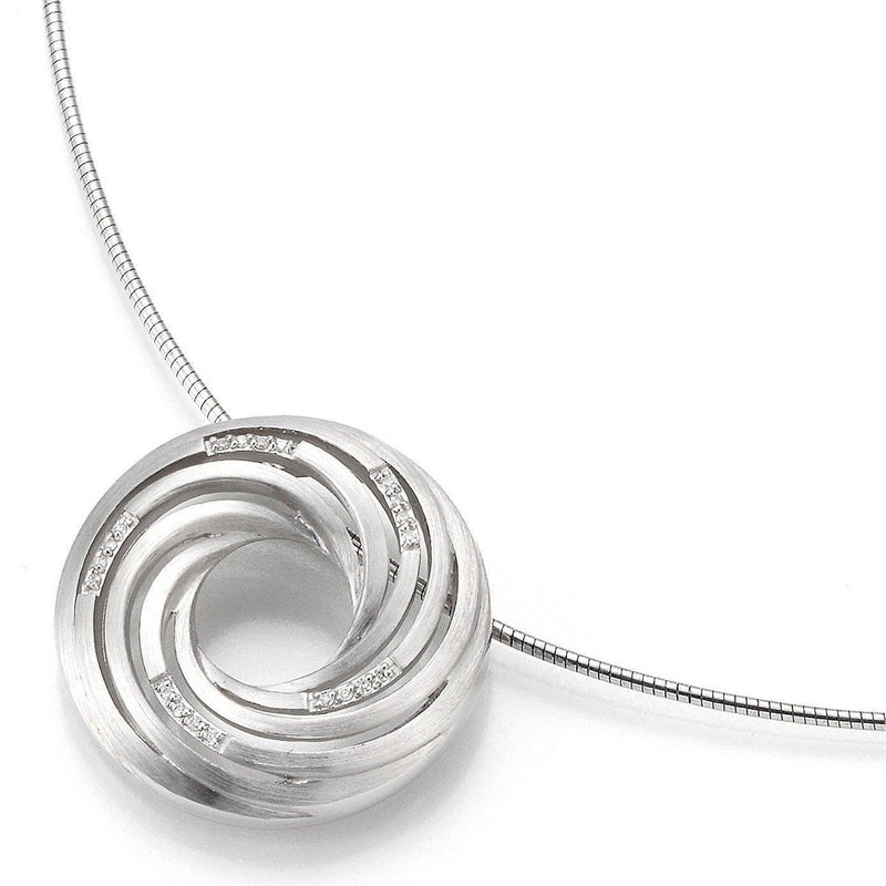 Sterling Silver Diamond Pendant - 31/83725-Breuning-Renee Taylor Gallery
