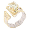 14K Gold & Crystalline Silver Prasiolite Ring - 32854-Shelli Kahl-Renee Taylor Gallery