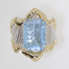 14K Gold & Crystalline Silver Sky Blue Topaz Ring - 32856-Shelli Kahl-Renee Taylor Gallery