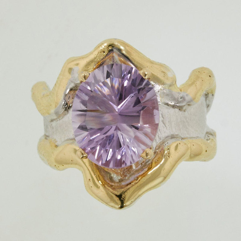 14K Gold & Crystalline Silver Light Amethyst Ring - 32875-Shelli Kahl-Renee Taylor Gallery