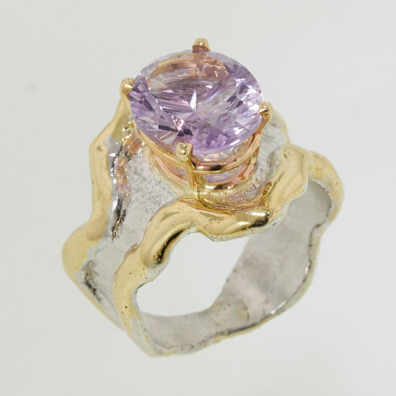 14K Gold & Crystalline Silver Light Amethyst Ring - 32875-Shelli Kahl-Renee Taylor Gallery