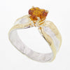 14K Gold & Crystalline Silver Citrine Heart Ring - 32878-Shelli Kahl-Renee Taylor Gallery