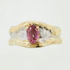 14K Gold & Crystalline Silver Pink Tourmaline Ring - 32880-Fusion Designs-Renee Taylor Gallery