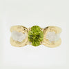 14K Gold & Crystalline Silver Peridot Ring - 32881-Fusion Designs-Renee Taylor Gallery