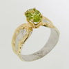 14K Gold & Crystalline Silver Peridot Ring - 32881-Shelli Kahl-Renee Taylor Gallery