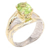 14K Gold & Crystalline Silver Peridot Ring - 32883-Shelli Kahl-Renee Taylor Gallery