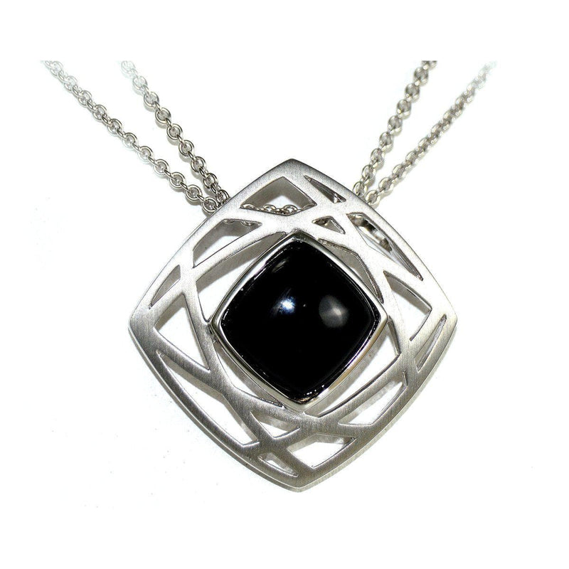 Sterling Silver Onyx Pendant - 32/03184-ON-Breuning-Renee Taylor Gallery