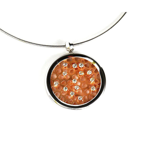 Rose Gold Plated Sterling Silver Sapphire Pendant - 32/85840-RH/R-Breuning-Renee Taylor Gallery