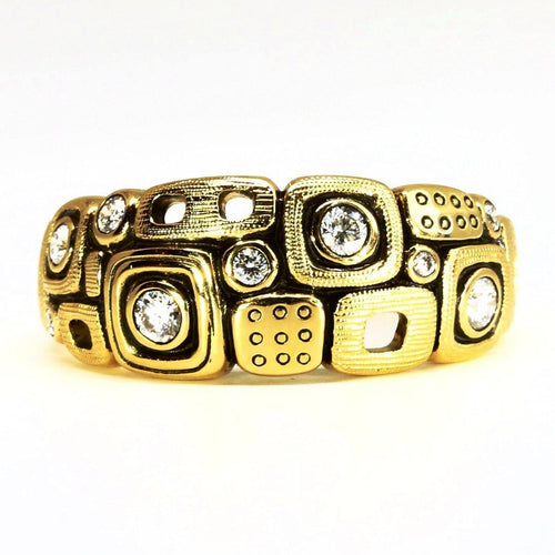 18K Little Windows Diamond Dome Ring - R-214D-Alex Sepkus-Renee Taylor Gallery