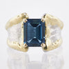 14K Gold & Crystalline Silver London Blue Topaz Ring - 33260-Shelli Kahl-Renee Taylor Gallery