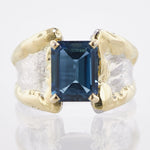 14K Gold & Crystalline Silver London Blue Topaz Ring - 33260-Shelli Kahl-Renee Taylor Gallery