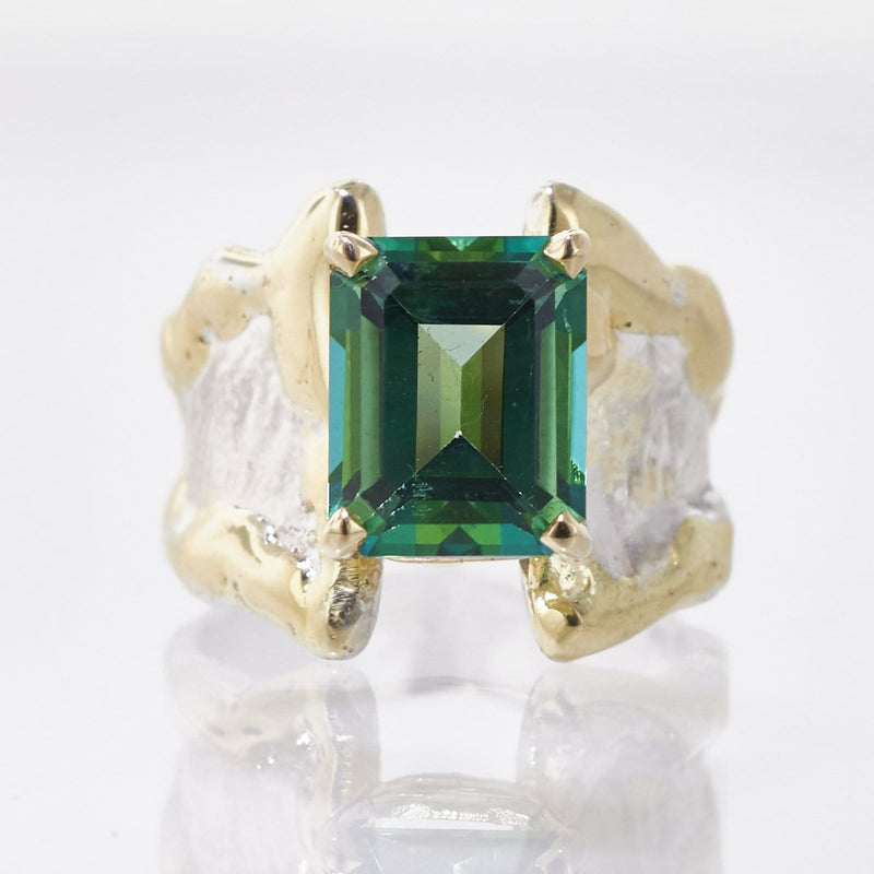 14K Gold & Crystalline Silver Topaz Ring - 33265-Shelli Kahl-Renee Taylor Gallery