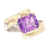 14K Gold & Crystalline Silver Amethyst Ring - 33267-Shelli Kahl-Renee Taylor Gallery