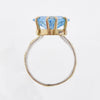 14K Gold & Crystalline Silver Blue Topaz Ring - 33270-Shelli Kahl-Renee Taylor Gallery