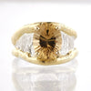 14K Gold & Crystalline Silver Champagne Quartz Ring - 33727-Shelli Kahl-Renee Taylor Gallery