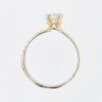 14K Gold & Crystalline Silver White Topaz Heart Ring - 33273-Fusion Designs-Renee Taylor Gallery