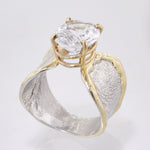 14K Gold & Crystalline Silver White Topaz Ring - 33274-Shelli Kahl-Renee Taylor Gallery