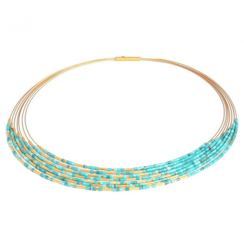 Cliascala Blue Turquoise Necklace - 85371256-Bernd Wolf-Renee Taylor Gallery