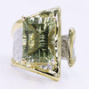 14K Gold & Crystalline Silver Prasiolite Ring - 34497-Shelli Kahl-Renee Taylor Gallery