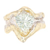 14K Gold & Crystalline Silver Prasiolite Ring - 34499-Shelli Kahl-Renee Taylor Gallery