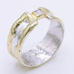 14K Gold & Crystalline Silver Diamond Ring - 34529-Shelli Kahl-Renee Taylor Gallery