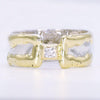 14K Gold & Crystalline Silver Diamond Ring - 34529-Shelli Kahl-Renee Taylor Gallery