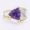 14K Gold & Crystalline Silver Amethyst Ring - 34532-Shelli Kahl-Renee Taylor Gallery